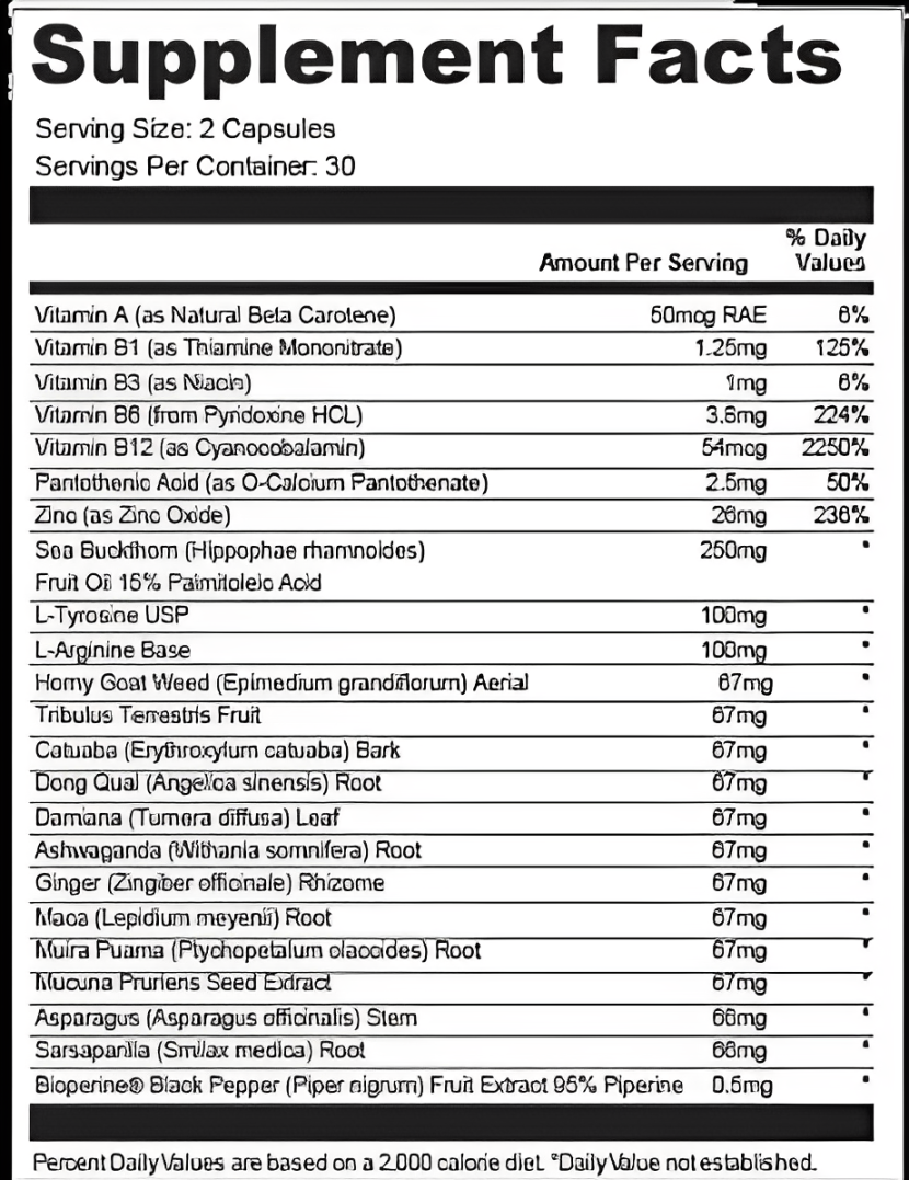 LeptiCell Supplement Facts