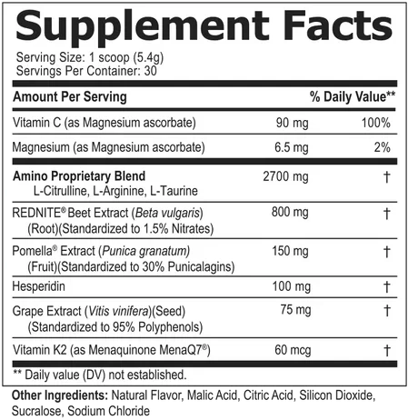 VenoPlus 8 supplement facts