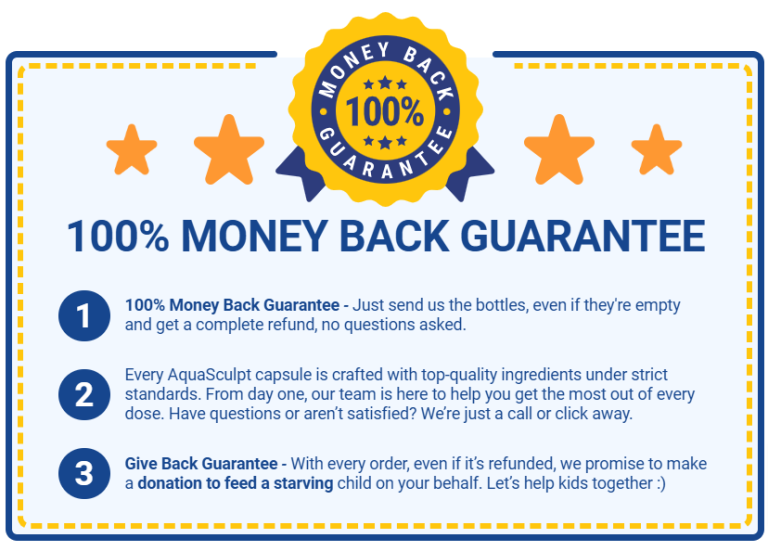 AquaSculpt Money Back Guarantee